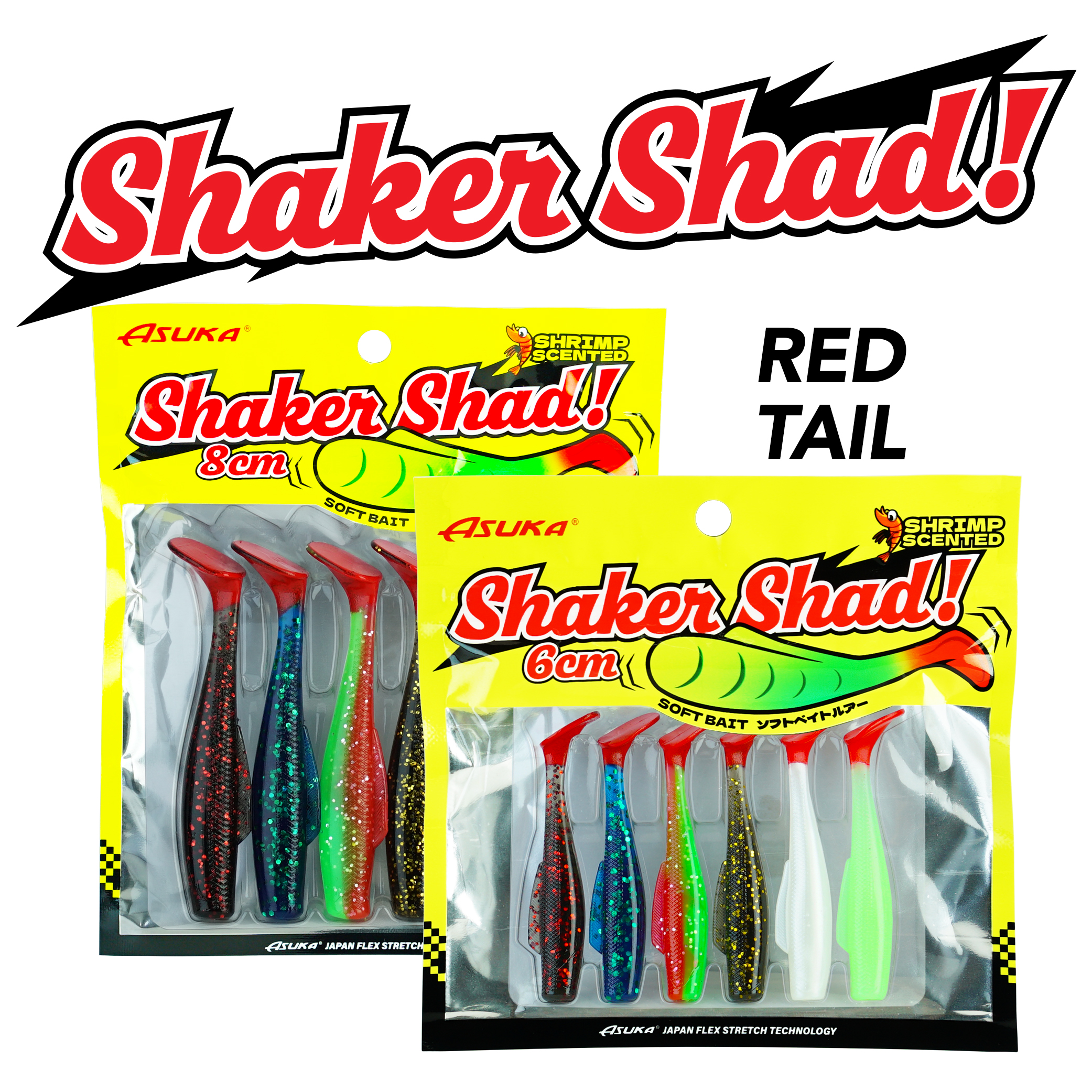 Asuka Fishing  | Asuka Shaker Shad Red Tail  SSRD1