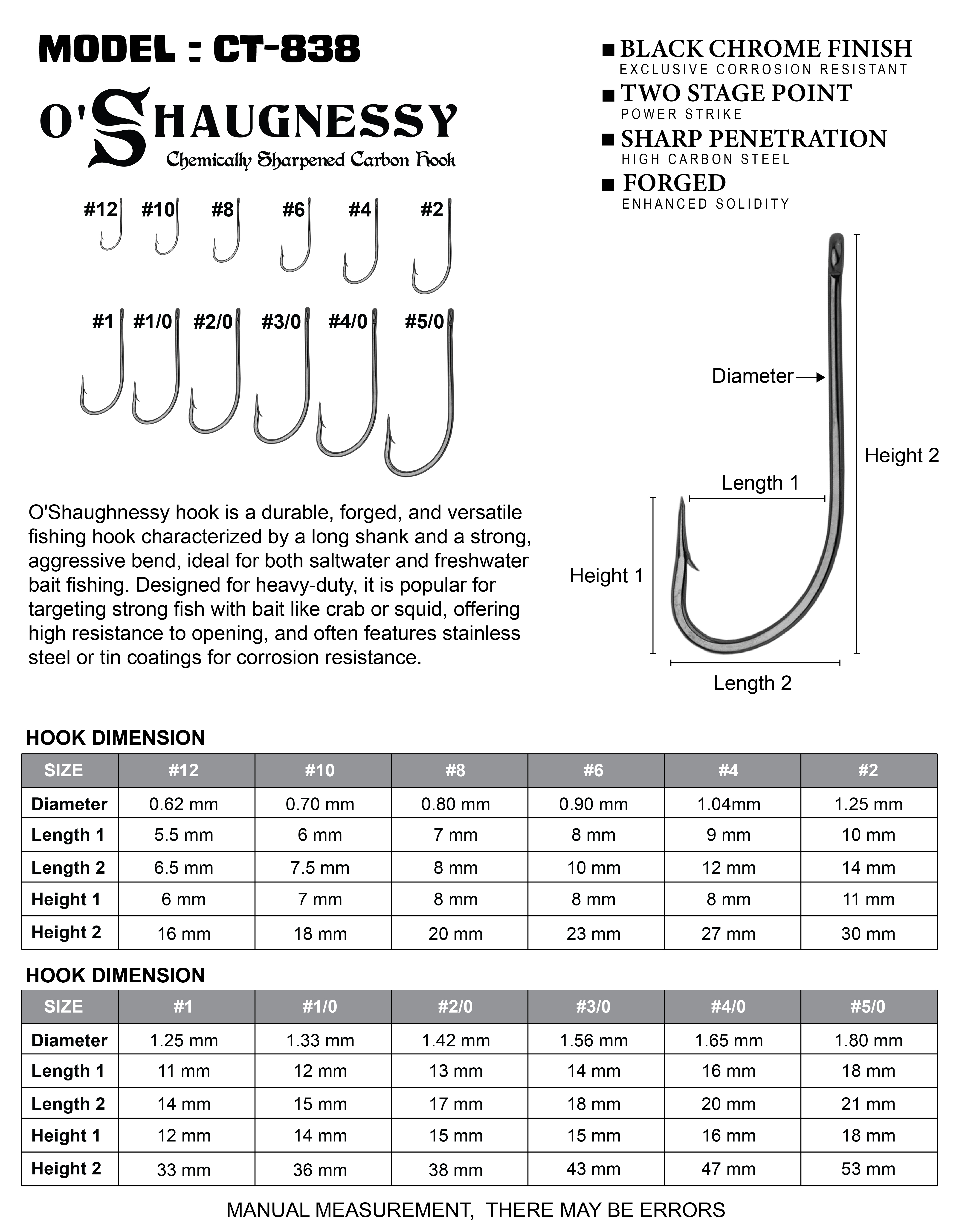 Asuka O'Shaugnessy Cutting Hook CT838 | Asuka 