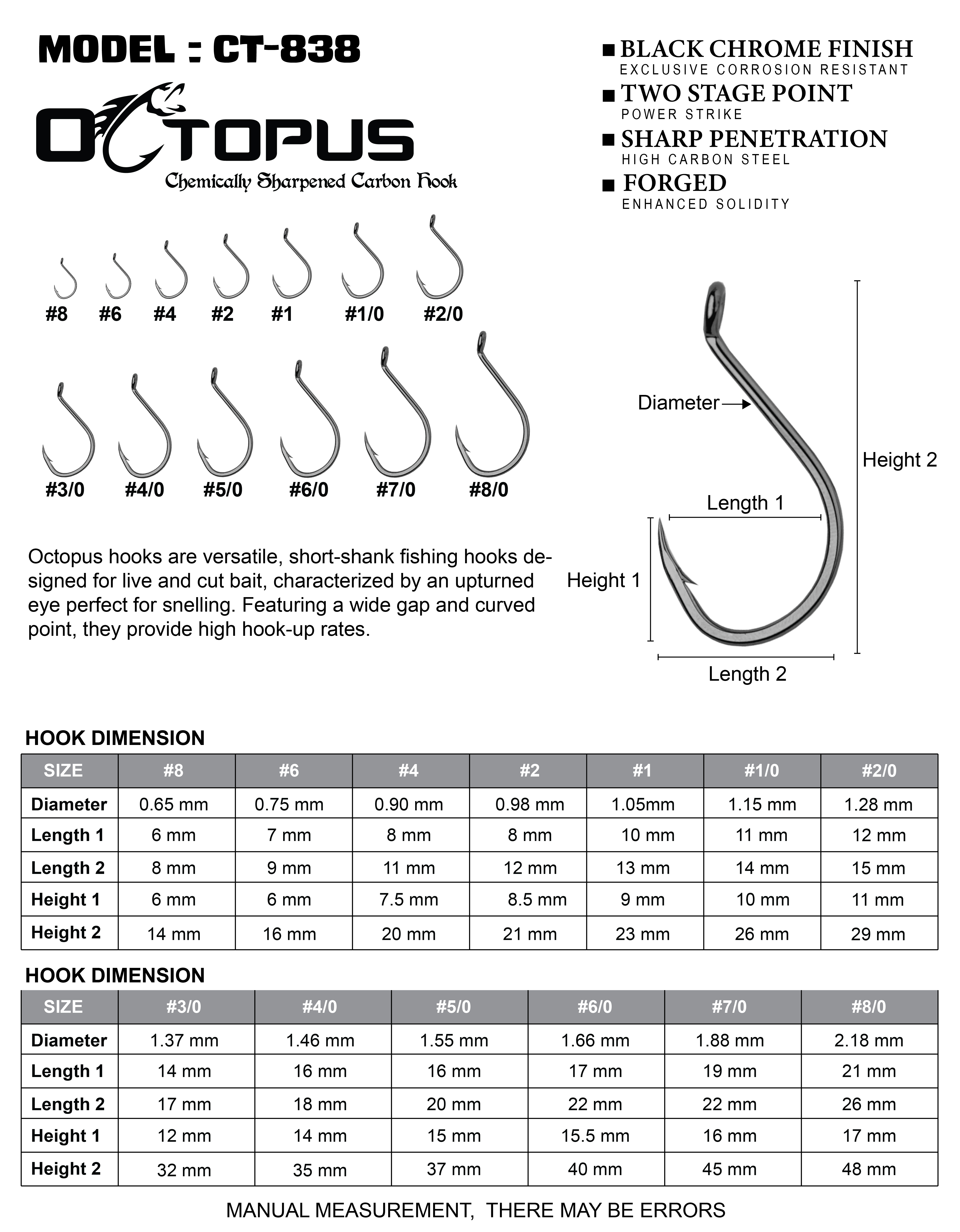 Asuka Octopus Cutting Hook CT833 | Asuka 
