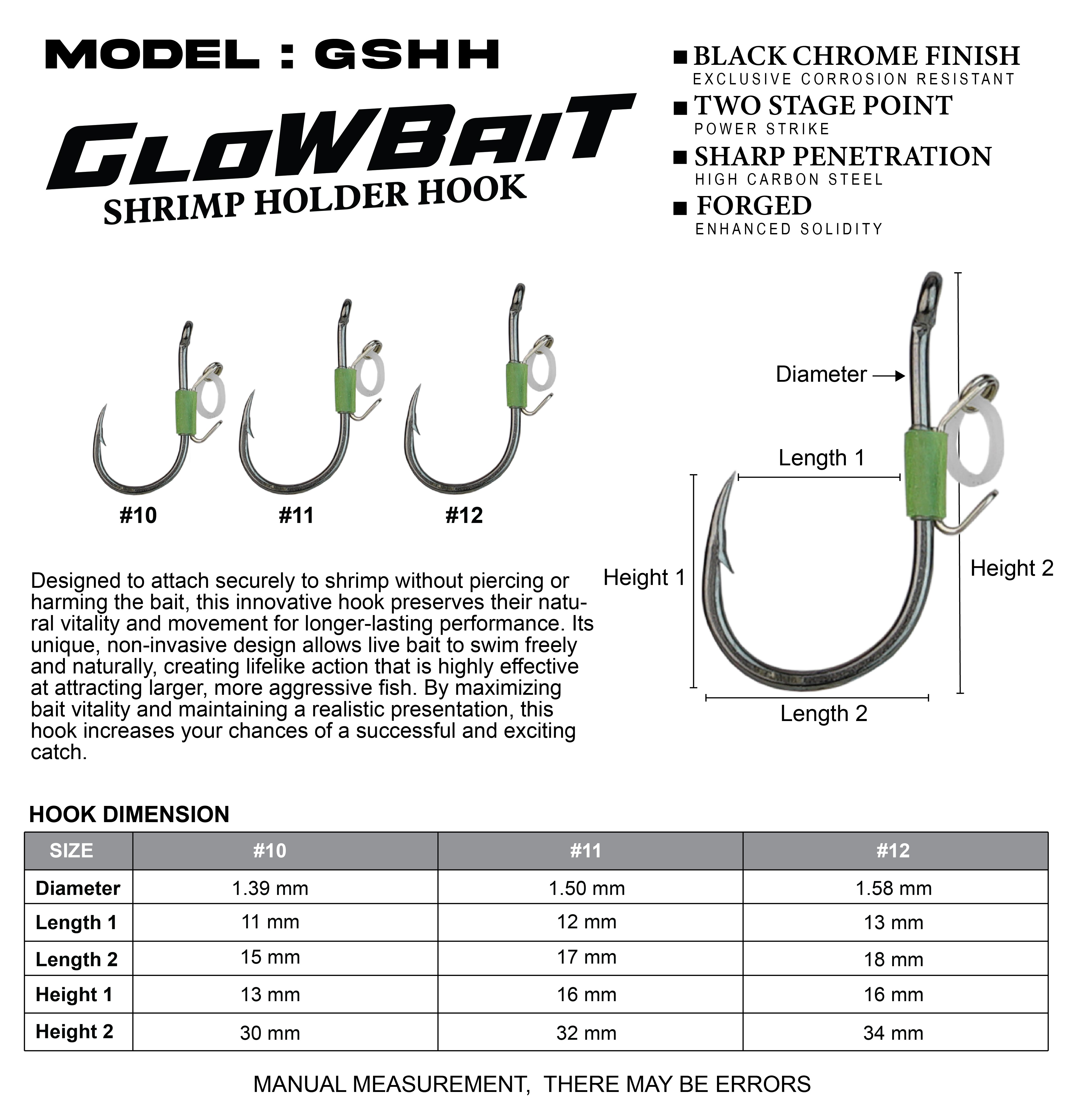 Asuka Glow Bait Shrimp Holder Hook | Asuka 