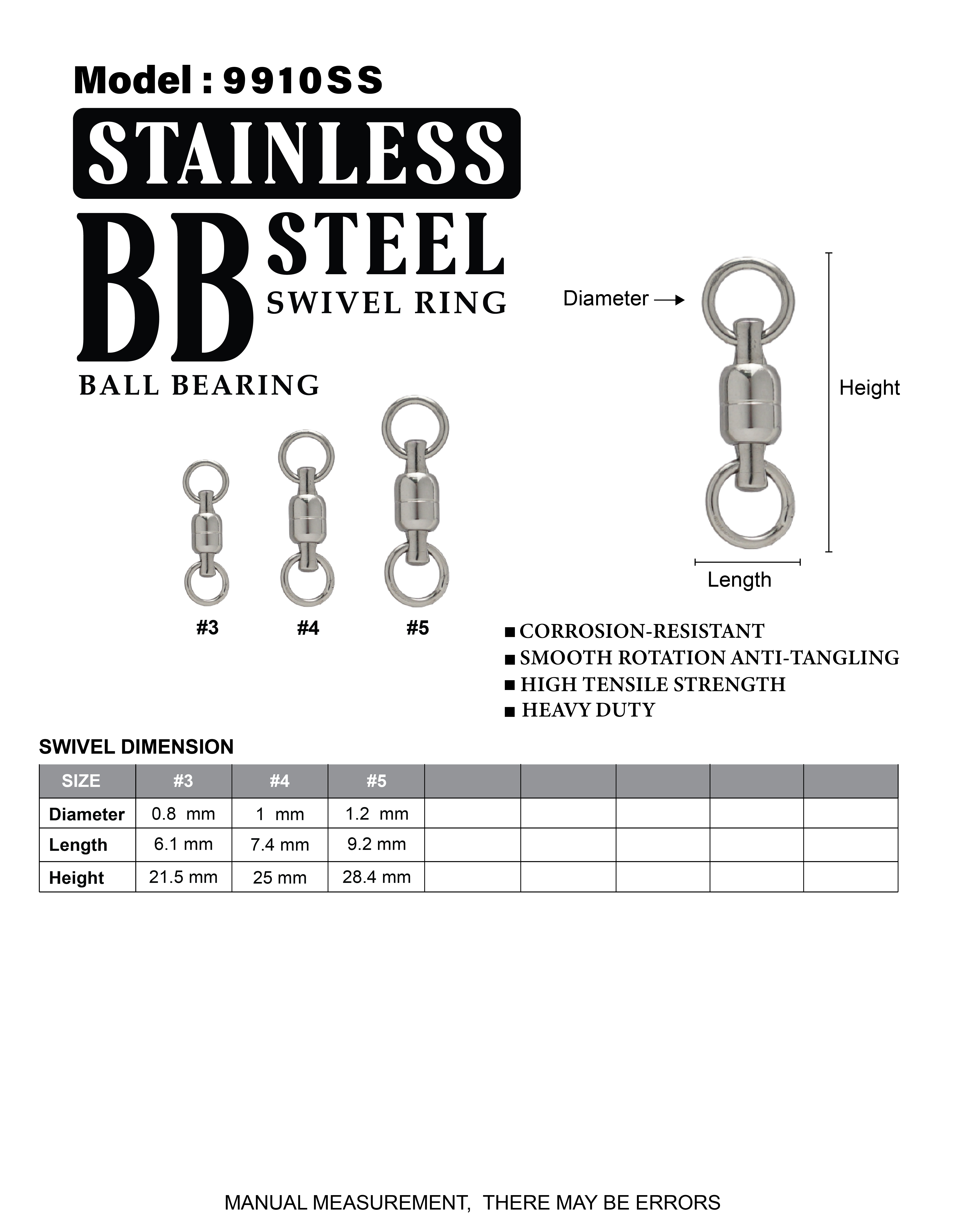 Asuka Stainless Steel Ball Bearing Swivel Ring | Asuka 